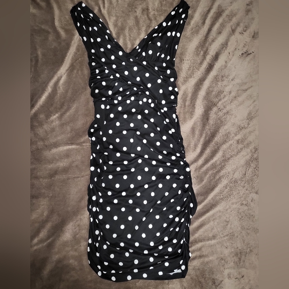 Polkadot Ruched Dress